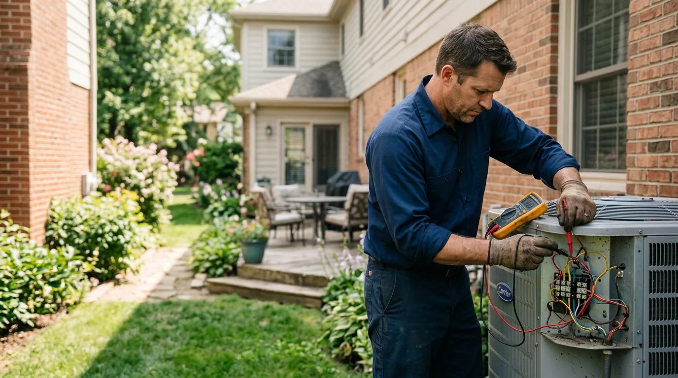 HVAC technician working near Lynnville, IA